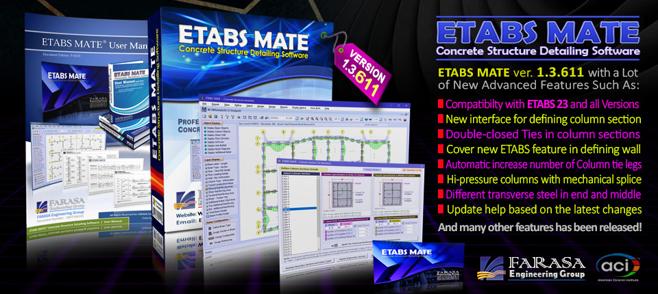 ETABS MATE latest software features and structural detailing