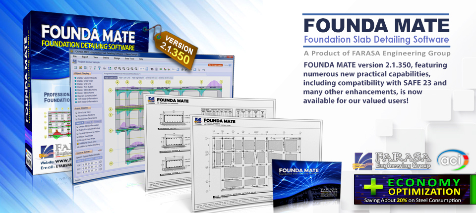 FOUNDA MATE foundation and slab detailing software features